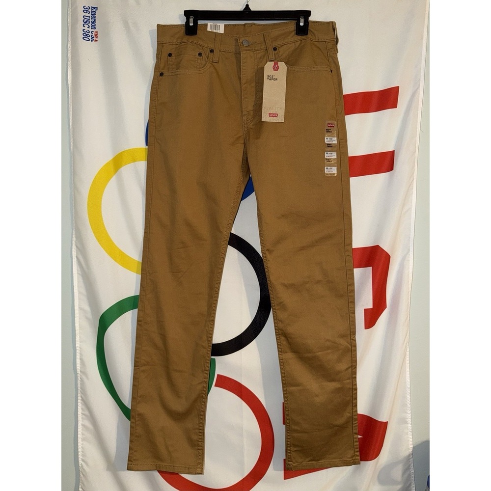 NWT Levi's 502 Taper Jeans Mens 32x32 Brown